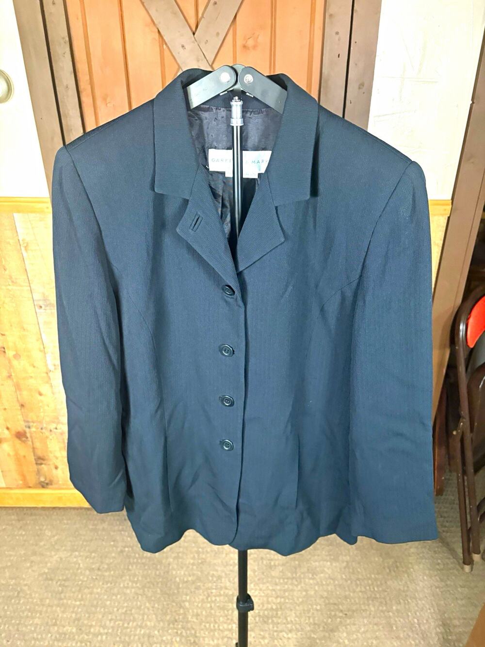 Vintage Garfield & Marks Tailored Work Blazer Black Size 8 MSRP $200
